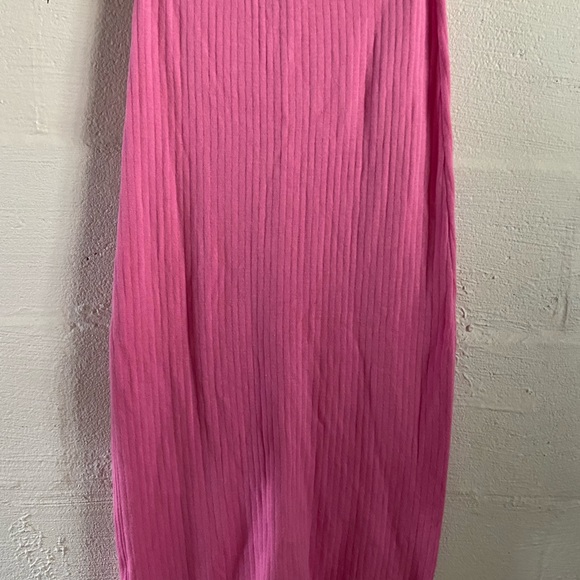 Free People Hot Pink Skyline Rib Knit Midi Skirt Women’s Size Medium, NWOT - Picture 5 of 11